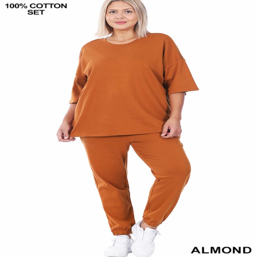 Plus Size Top and Jogger Pants set